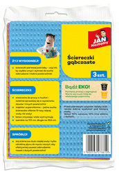 Ściereczki gąbczaste JAN NIEZBĘDNY, 3 szt., mix