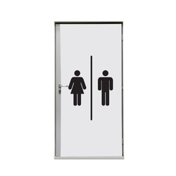 Door Wrap 80 cm Hygiene Facilities Black 1 I654