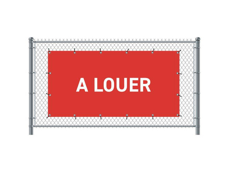 Fence Banner 200 x 100 cm Rent Spanish Red