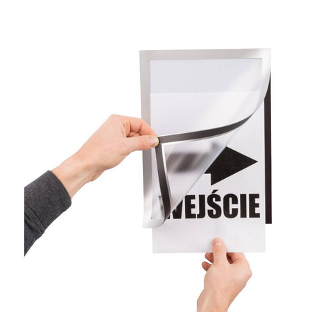 RAMKA MAGNETIC A4 - SREBRNA