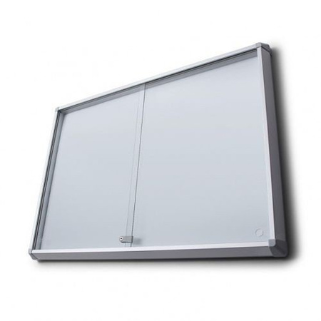 Indoor Lockable Showcase With Sliding Doors 9x A4