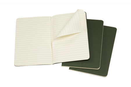 Zestaw 3 zeszytów MOLESKINE Cahier Journals, P, 9x14cm, w linie, 64 strony, myrtle green