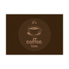 Placemat Coffee Time Dark Brown