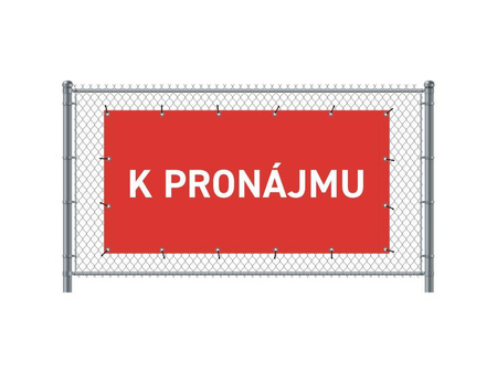 Fence Banner 200 x 100 cm Rent Czech Red