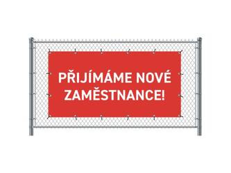 Fence Banner 300 x 140 cm Hiring Czech Red