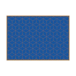 Placemat Hexagon Blue-Brown