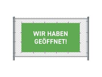 Fence Banner 300 x 140 cm Open German Green