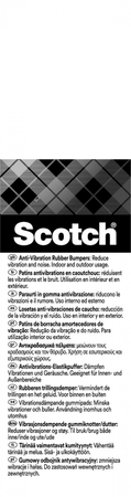 Gumowe podkładki antywibracyjne SCOTCH, 100x100mm, 4 szt., czarne