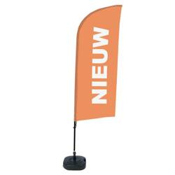 Beach Flag Alu Wind Complete Set New Orange Dutch