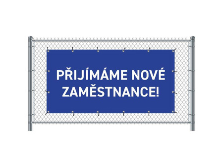 Fence Banner 200 x 100 cm Hiring Czech Yellow