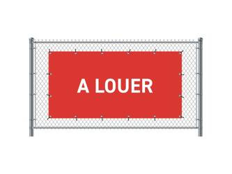 Fence Banner 200 x 100 cm Rent French Red