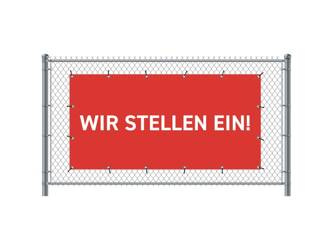 Fence Banner 200 x 100 cm Hiring German Red