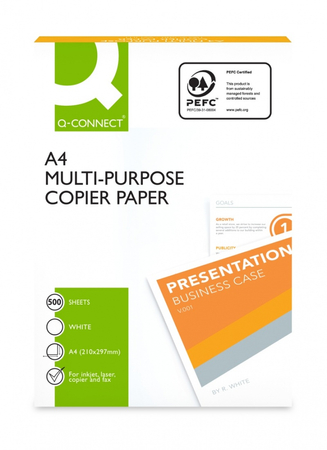 Papier ksero Q-CONNECT, A4, klasa C, 75gsm, 500 ark.