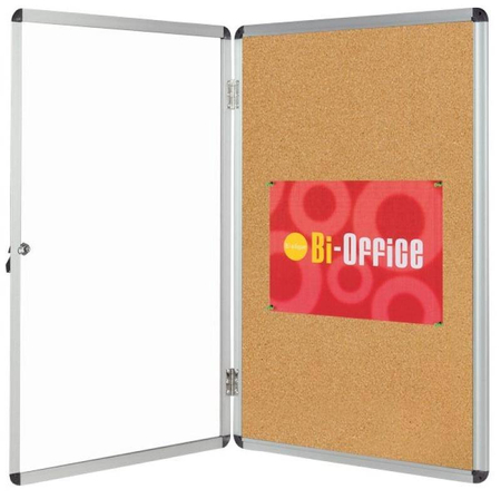 Gablota korkowa BI-OFFICE, 15xA4, 90x120cm, brązowa