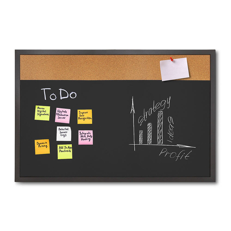 Combi Board - Black Board / Cork 60 x 90 cm