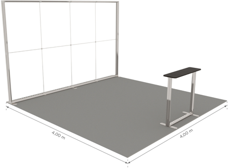 Stoisko targowe LUMIX™ 16 m² (4x4) półwysep