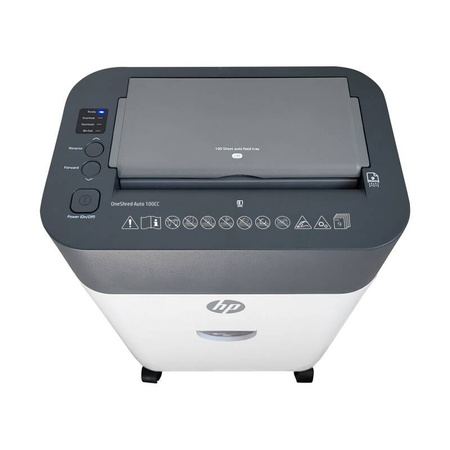 Niszczarka HP ONESHRED Auto 100CC, biało-szara