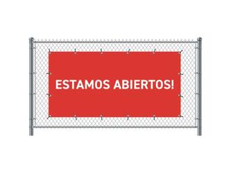 Fence Banner 200 x 100 cm Open Spanish Red
