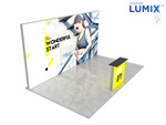 Stoisko targowe LUMIX™ 24 m² (6x4) półwysep - 1 trybunka