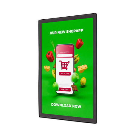 Magnetyczna rama plakatowa Slim A2 czarna - PEFA2C9005