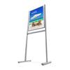 Info Board Design Standard 70 x 100 cm dwustronny, narożniki ostre, profil 25 mm - IB70x100G25D