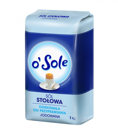 Sól stołowa jodowana O'SOLE, 1000g