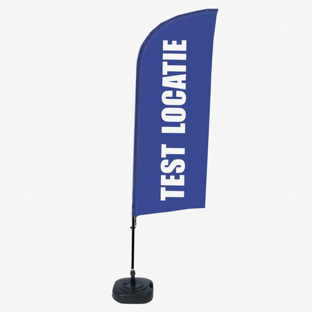 Beach Flag Alu Wind Complete Set Test Location Blue German