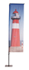 Beachflag Alu QuadratForm 155cm Druck