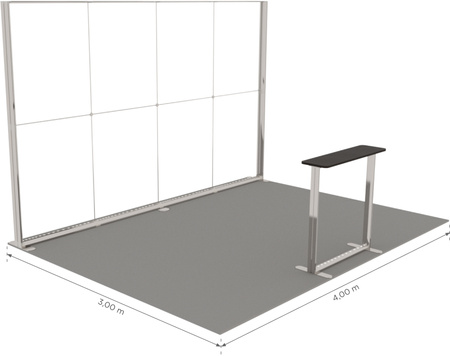 Stoisko targowe LUMIX™ 12 m² (4x3) półwysep