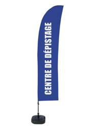 Beach Flag Budget Set Wind Large Test Location Blue French
