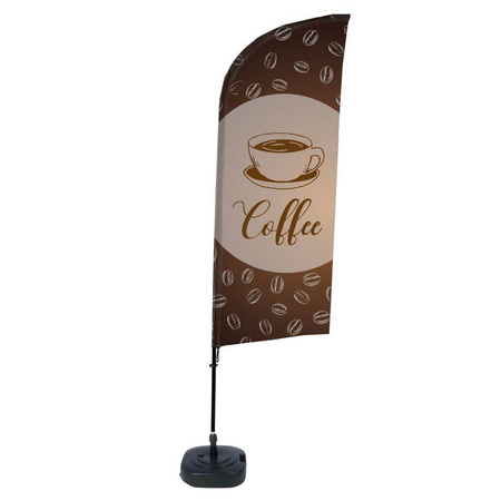 Beach Flag Alu Wind Complete Set Coffee German