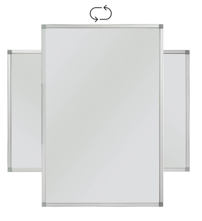 Magnetic whiteboard 120x90 / 90x120 cm in aluminum frame WA1