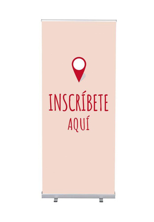 Roll-Banner Budget 85 Complete Set Sign In Here Red Spanish