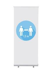 Roll-Banner Budget 85 Complete Set 1,5 meter Distance White