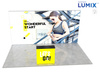 Stoisko targowe LUMIX™ 24 m² (6x4) półwysep - 1 trybunka