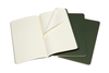 Zestaw 3 zeszytów MOLESKINE Cahier, L, 13x21cm, w linie, 80 stron, myrtle green
