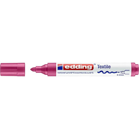 Marker tekstylny e-4500 EDDING, 2-3 mm, karminowy