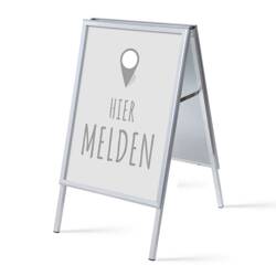 A-board A1 Complete Set Sign In Here Grey Dutch