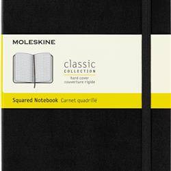 Notes MOLESKINE Classic L (13x21cm) w kratkę, twarda oprawa, 240 stron, czarny