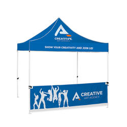 Tent Steel Half Wall 3 x 3 Meter Full Colour Double-Sided