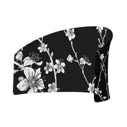 Textile Room Divider Moon Abstract Japanese Cherry Blossom Black