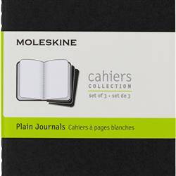 Zestaw 3 Zeszytów MOLESKINE Cahier Journals P (9x14cm) gładki, 64 strony, czarny
