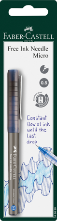 CIENKOPIS KULKOWY FREE INK KOŃCÓWKA IGŁOWA 0,5 MM NIEBIESKI 1 SZT. BLISTER FABER-CASTELL