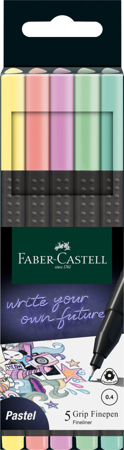 CIENKOPISY GRIP 5 KOL. PASTELOWYCH FABER-CASTELL