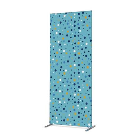 Textile Room Divider Deco 100-200 Double Dots Colour Blue