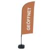 Beach Flag Alu Wind Complete Set Open Brown German